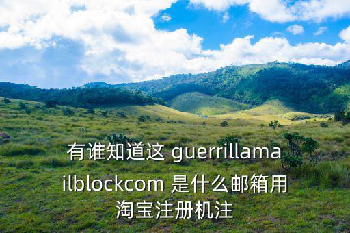 委內(nèi)瑞拉用什么郵箱，有誰知道這 guerrillamailblockcom 是什么郵箱用淘寶注冊(cè)機(jī)注