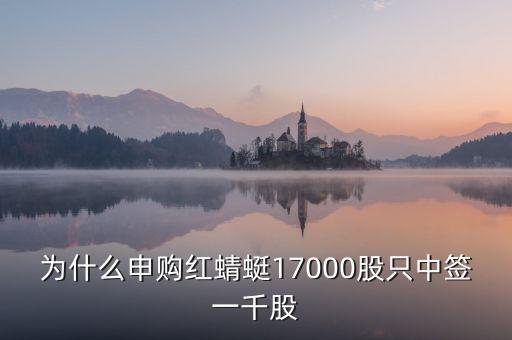 紅蜻蜓股票為什么不行，為什么申購紅蜻蜓17000股只中簽一千股