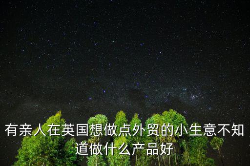 有親人在英國想做點外貿(mào)的小生意不知道做什么產(chǎn)品好