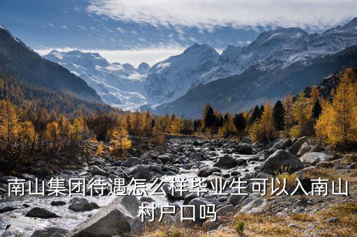 南山集團(tuán)待遇怎么樣畢業(yè)生可以入南山村戶口嗎