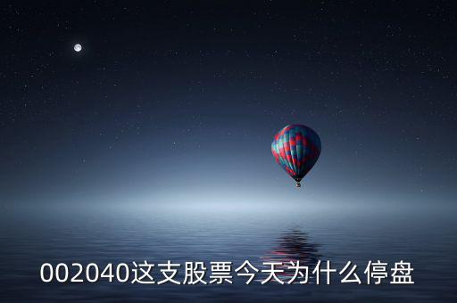 鴻博股份今天為什么停牌，002040這支股票今天為什么停盤(pán)