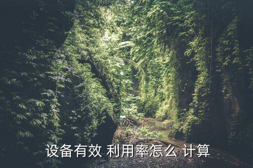 外資企業(yè)設(shè)備利用率怎么計算,資產(chǎn)利用率低會加速資產(chǎn)磨損