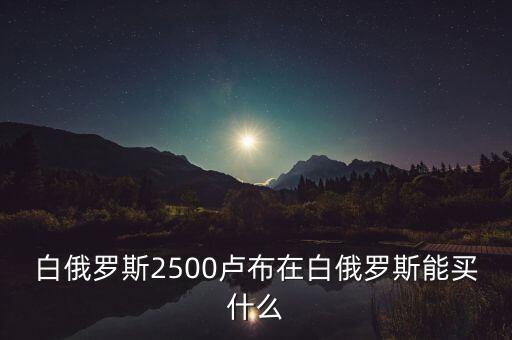 白俄羅斯盧布50可以買什么，白俄羅斯2500盧布在白俄羅斯能買什么