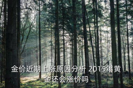 金價近期上漲原因分析 2015年黃金還會漲價嗎