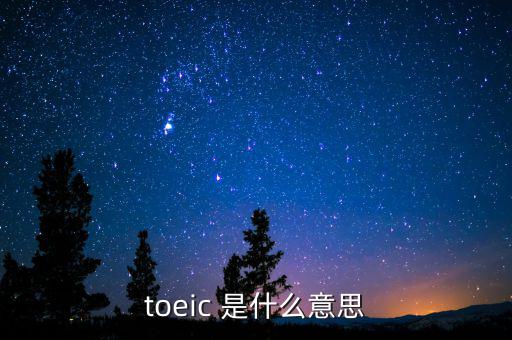 toeic 是什么意思