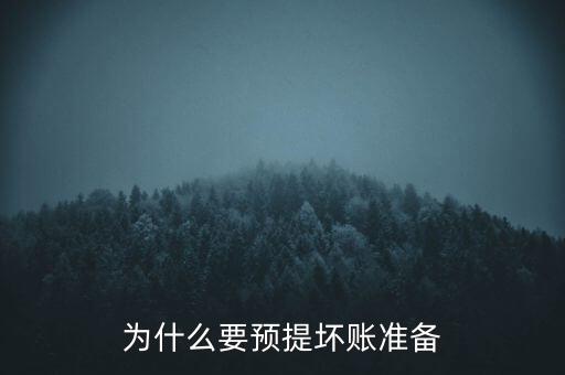 為什么要預(yù)提壞賬準備