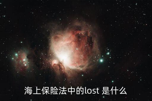 海上保險(xiǎn)法中的lost 是什么