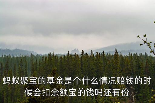 螞蟻聚寶的基金是個什么情況賠錢的時候會扣余額寶的錢嗎還有份