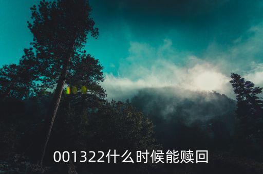 000372什么時(shí)候可以贖回，001322什么時(shí)候能贖回