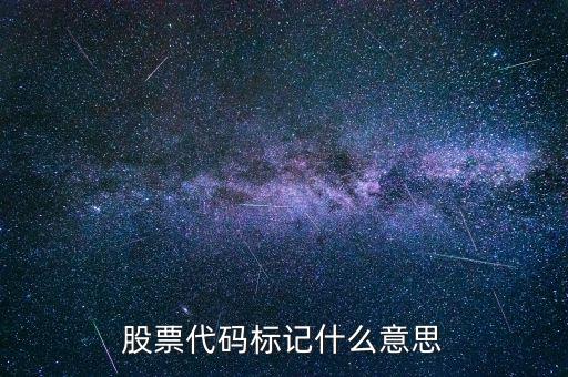 股票代碼標(biāo)記什么意思