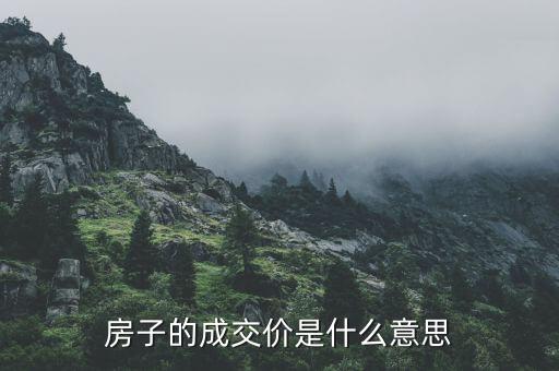 房價款是什么，房子的成交價是什么意思