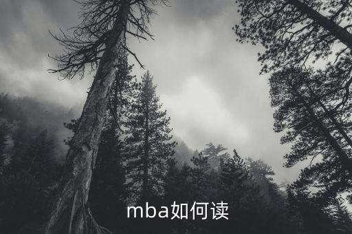  mba如何讀