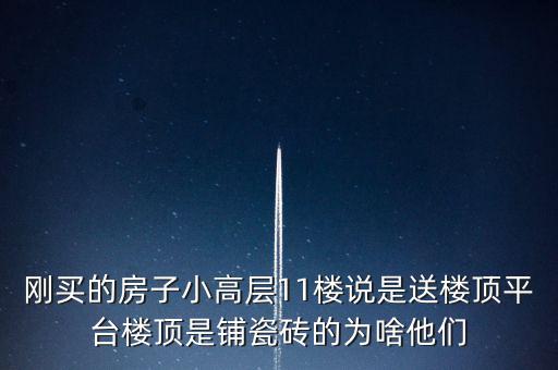 剛買的房子小高層11樓說是送樓頂平臺樓頂是鋪瓷磚的為啥他們