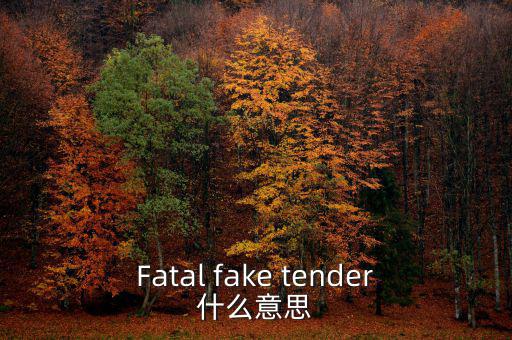 Fatal fake tender什么意思