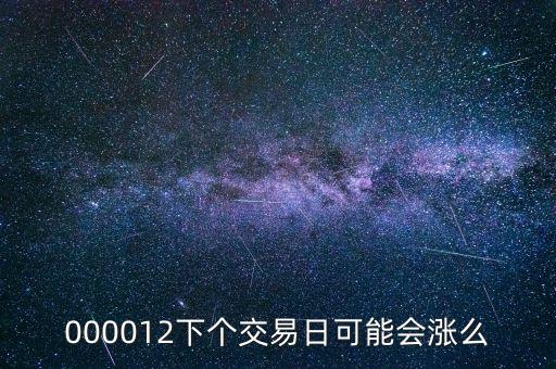 000012下個交易日可能會漲么