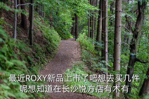 最近ROXY新品上市了吧想去買幾件呢想知道在長沙悅方店有木有