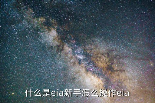 什么是eia新手怎么操作eia