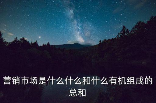 營(yíng)銷(xiāo)市場(chǎng)是什么什么和什么有機(jī)組成的總和