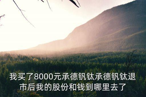 我買了8000元承德釩鈦承德釩鈦退市后我的股份和錢到哪里去了