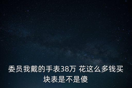 38萬(wàn)手表是什么牌子，委員我戴的手表38萬(wàn) 花這么多錢(qián)買(mǎi)塊表是不是傻