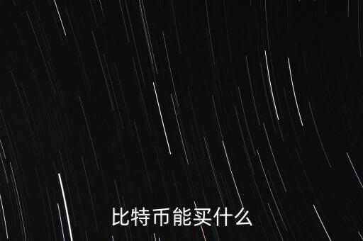 比特幣能買(mǎi)什么