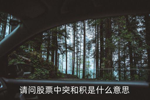 請(qǐng)問股票中突和積是什么意思