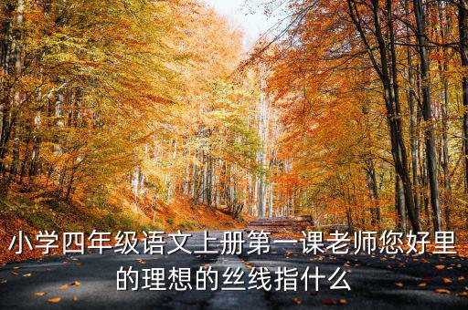 理想絲線比喻什么，小學(xué)四年級語文上冊第一課老師您好里的理想的絲線指什么