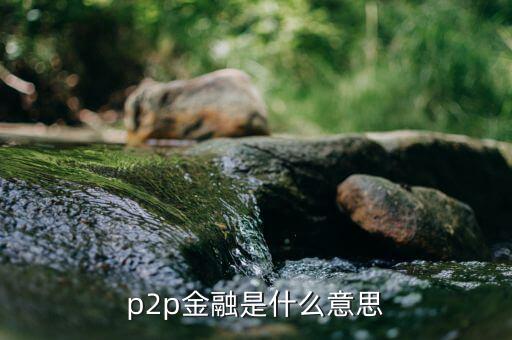 p2p金融是什么意思