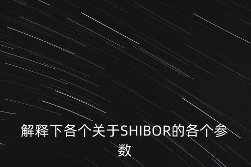 shibor是什么意思，解釋下各個關于SHIBOR的各個參數(shù)