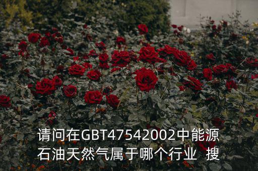 請問在GBT47542002中能源石油天然氣屬于哪個行業(yè)  搜