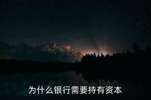 為什么銀行需要持有資本