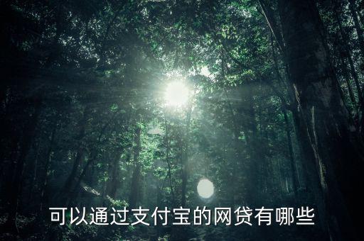 可以通過(guò)支付寶的網(wǎng)貸有哪些