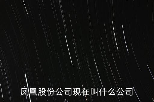 鳳凰股份公司現(xiàn)在叫什么公司