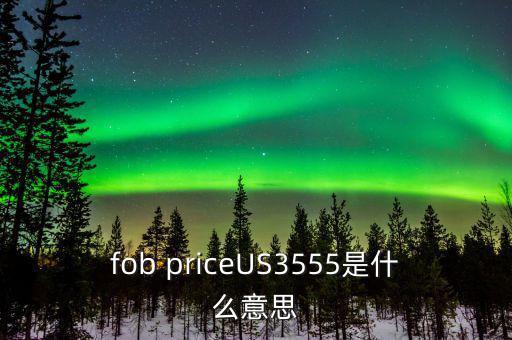 fob priceUS3555是什么意思