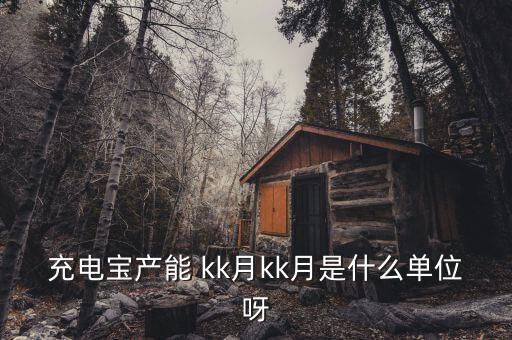 充電寶產(chǎn)能 kk月kk月是什么單位呀