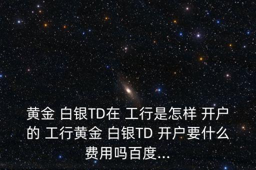 黃金 白銀TD在 工行是怎樣 開戶的 工行黃金 白銀TD 開戶要什么費用嗎百度...