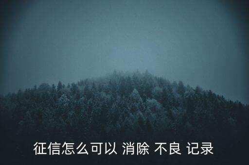 征信怎么可以 消除 不良 記錄