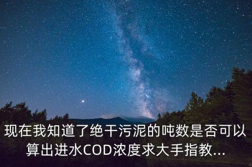 木片絕干噸怎么算,假設污泥負荷為0.5kgcod//