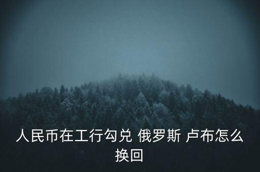 人民幣在工行勾兌 俄羅斯 盧布怎么換回