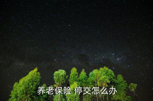  養(yǎng)老保險 停交怎么辦