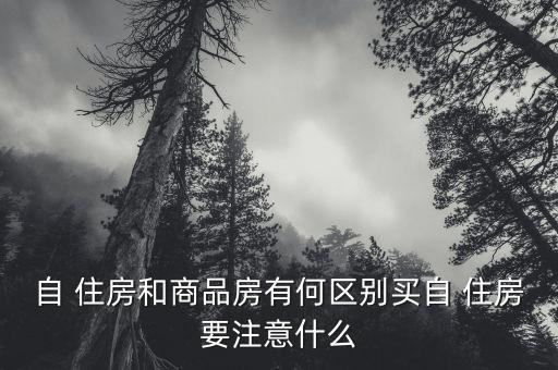 自 住房和商品房有何區(qū)別買(mǎi)自 住房要注意什么