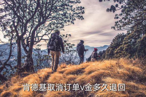  肯德基取消訂單v金多久退回