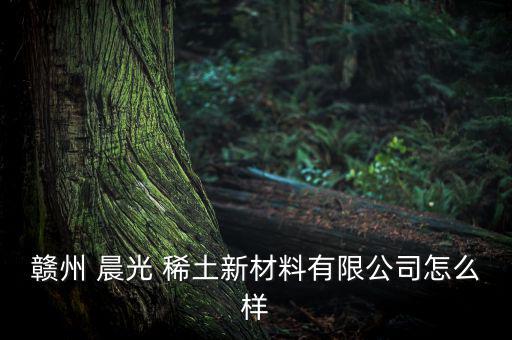 上猶晨光稀土怎么樣,江西晨光投資有限公司注冊(cè)資料網(wǎng)上查看