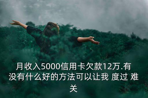 月收入5000信用卡欠款12萬.有沒有什么好的方法可以讓我 度過 難關