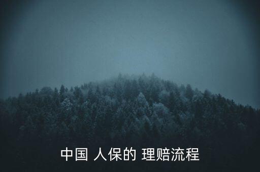 中國 人保的 理賠流程