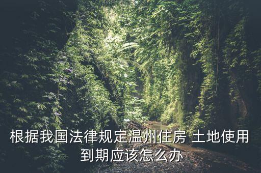 根據(jù)我國法律規(guī)定溫州住房 土地使用 到期應該怎么辦