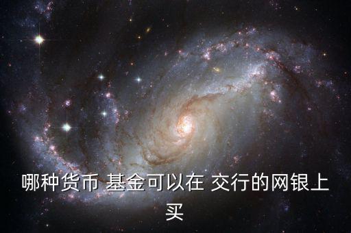 哪種貨幣 基金可以在 交行的網(wǎng)銀上買