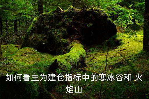 如何看主為建倉(cāng)指標(biāo)中的寒冰谷和 火焰山