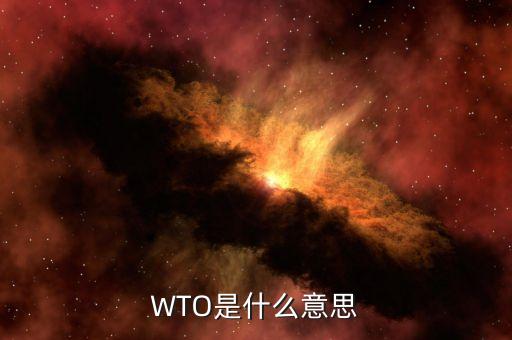 WTO是什么意思