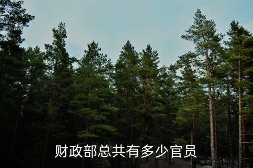 財(cái)政部總共有多少官員